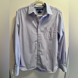 Tommy Hilfiger Men's Light Purple Pinstripe Shirt